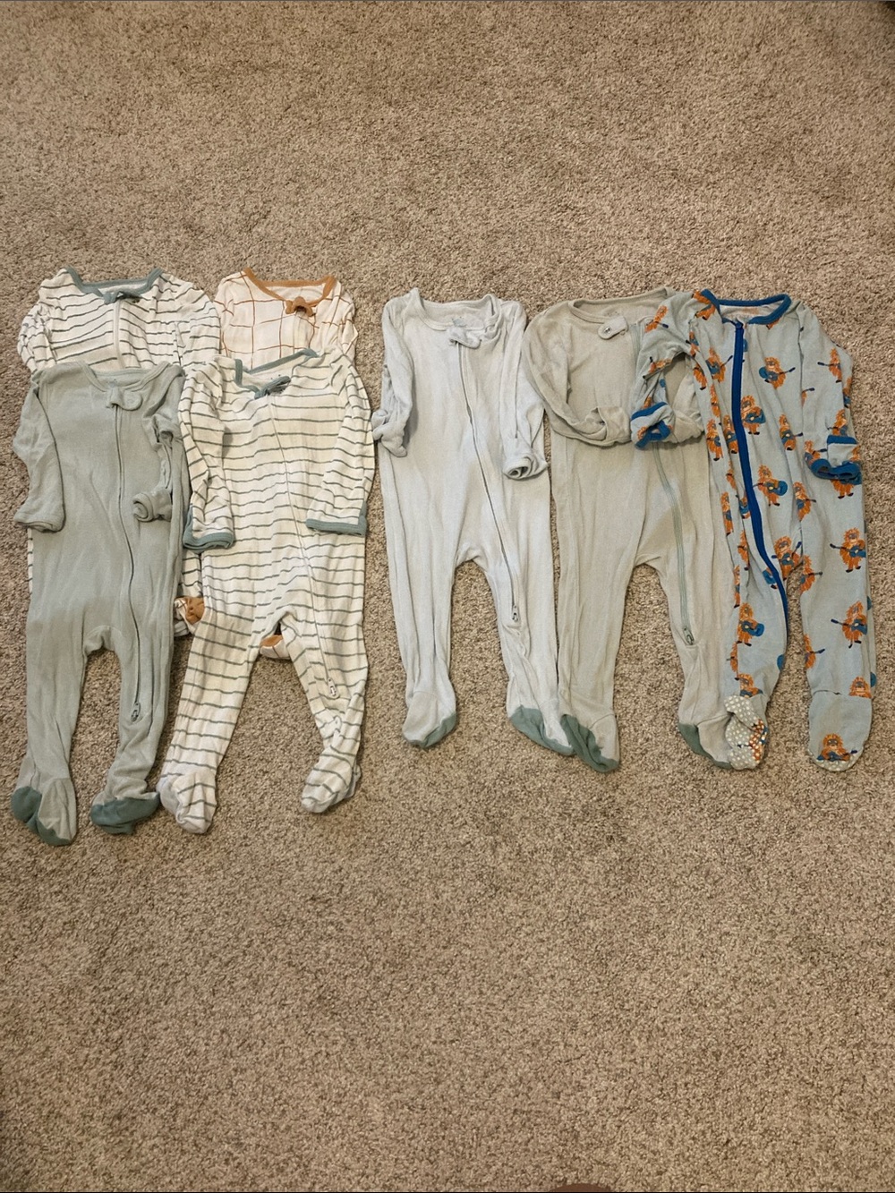 Cloud Island Light Modal Sleeper Bundle 3-6 & 6-9 Month Boy or Gender Neutral